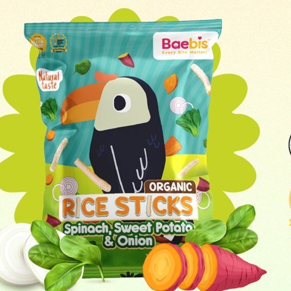 Baebis Spinach, Sweet Potato & Onion Rice Sticks